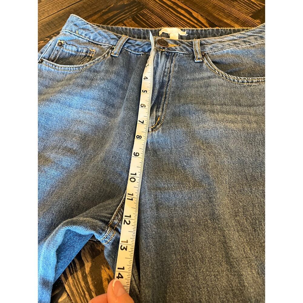 Grunge Wide Leg Jeans Women Medium 28 Y2K Oversized Boho Hippie Comfy Casual - Picture 6 of 9